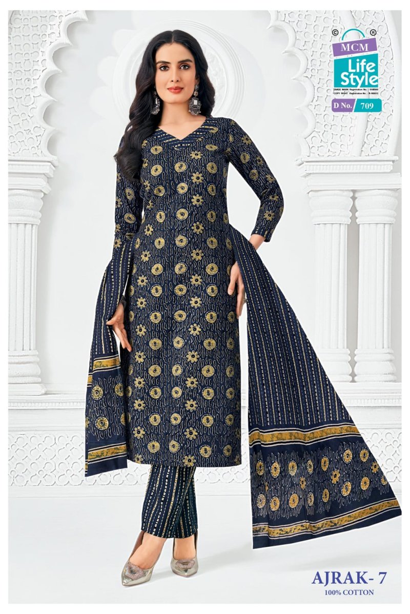 Ajrak Vol 4 By Mcm Pure Cotton Readymade Dress 